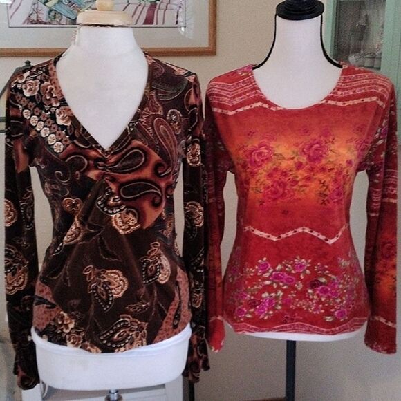 Susan Lawrence/SML Sport Velour Tops - Picture 1 of 10